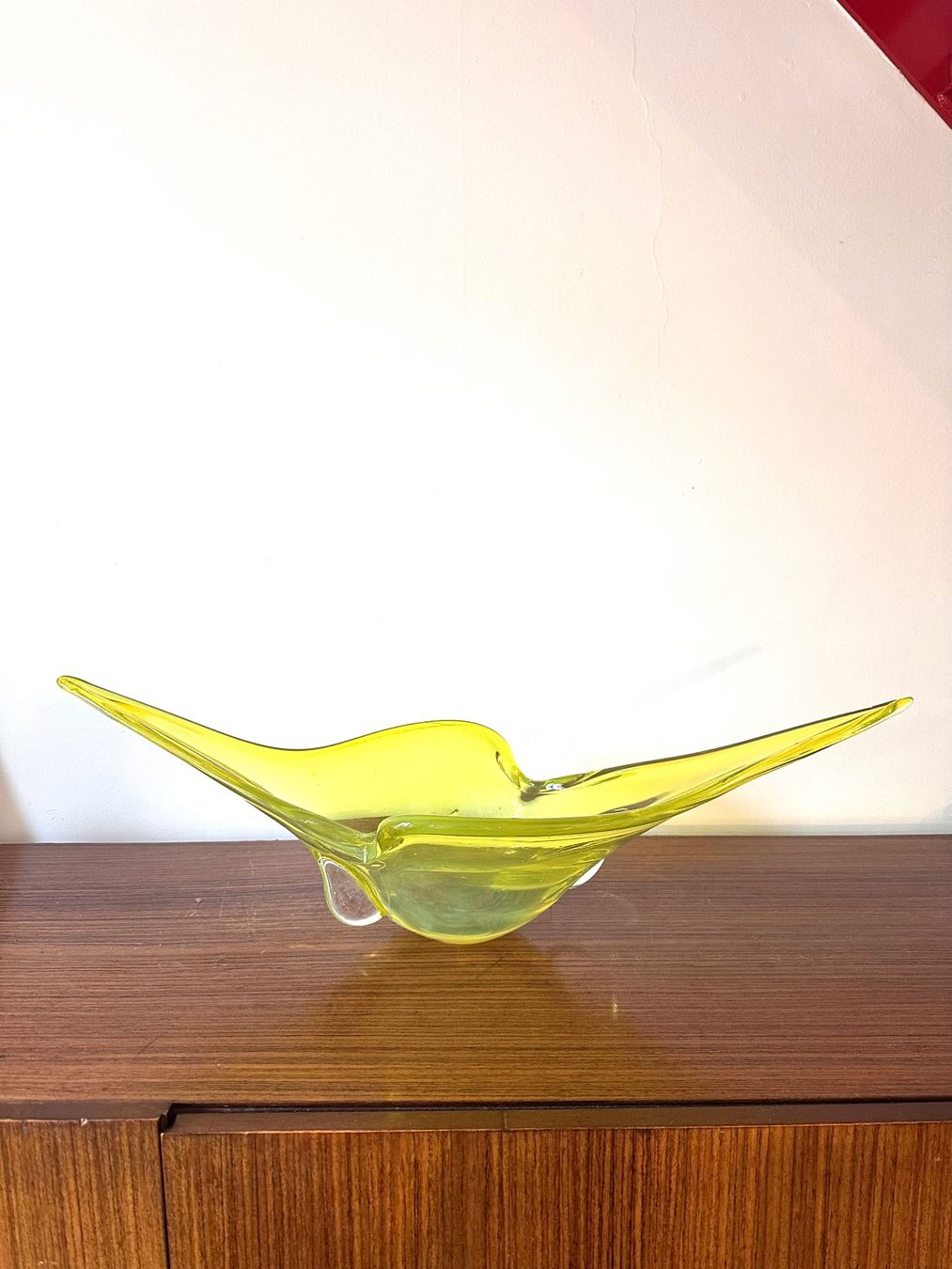 Murano Servierplatten: Plat en verre Murano jaune vintage – Gebraucht aus Lausanne von jul_v9ht