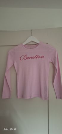 Benetton Shirt, Gr. 140, Langarm, Rosa