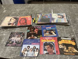 Schallplattensammlung 70er 80er Vinyl Singles Konvolut
