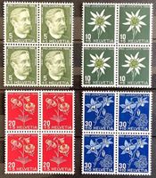 1944 / Pro Juventute Viererblock Satz Postfrisch **