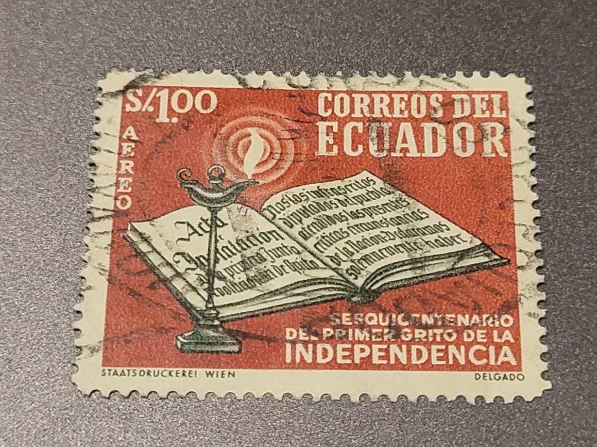 Tutti i francobolli: Ecuador 1959 alte briefmarke – Usato da St Gallen venduto da Stampsalshobby