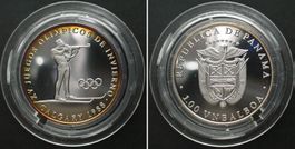 PANAMA 1 VN Balboa 1988 Biathlon OLYMPIA CALGARY Silber PP