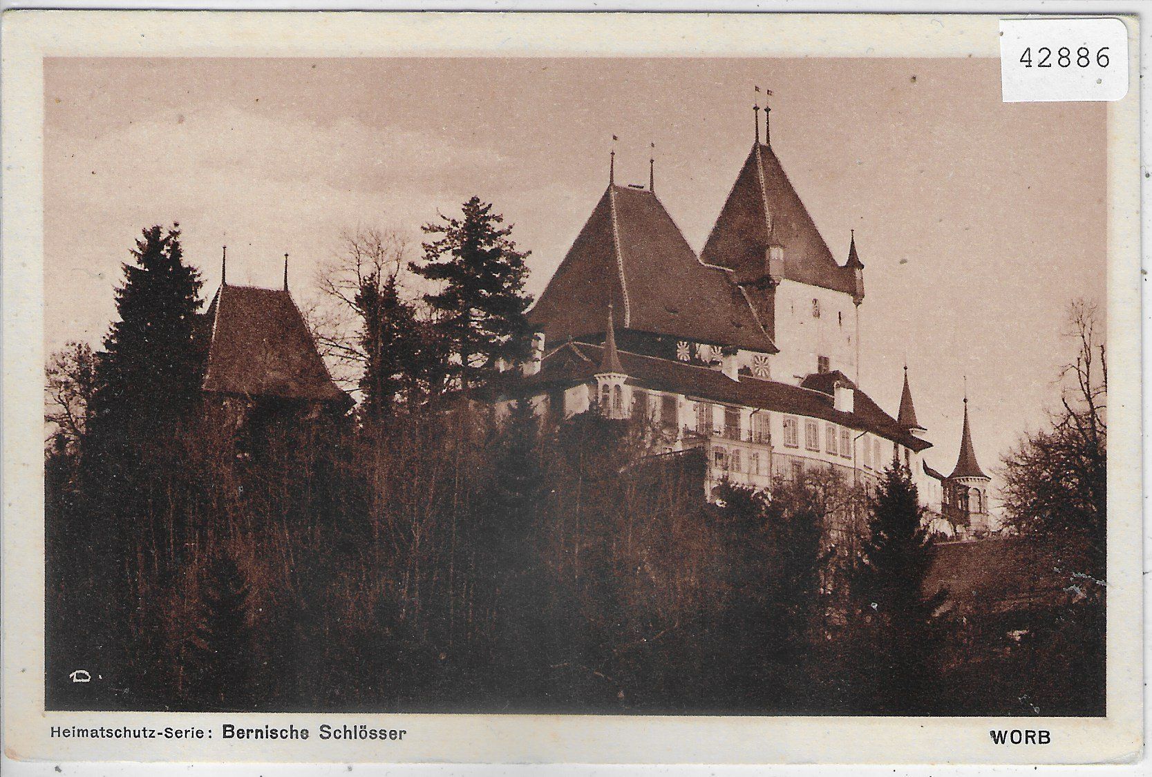 Cartoline postali: Bernische Schlösser - Worb – Usato da Ettingen venduto da Kartenplanet