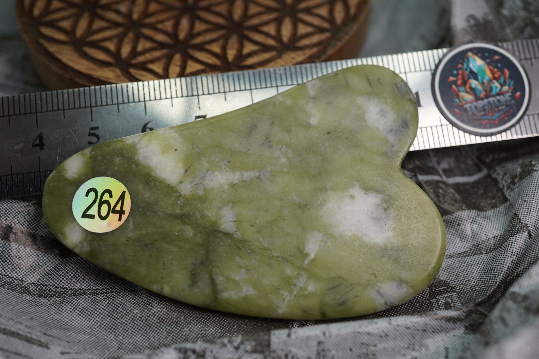 Minerali & Pietre curative: Gua Sha Massage-Stein Jade Grün ab 1.- – Nuovo e nell'imballaggio originale da Eschenbach SG venduto da topstone 3