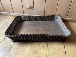 Wunderschönes Vintage Tablett Rattan
