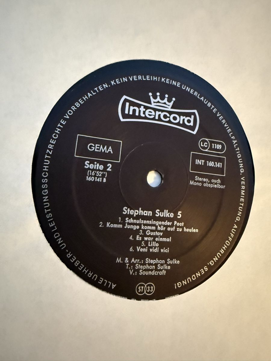 Dischi in vinile: Stephan Sulke 5, LP, Intercord Schallplatte – Usato da Goldach venduto da Messerguru 4