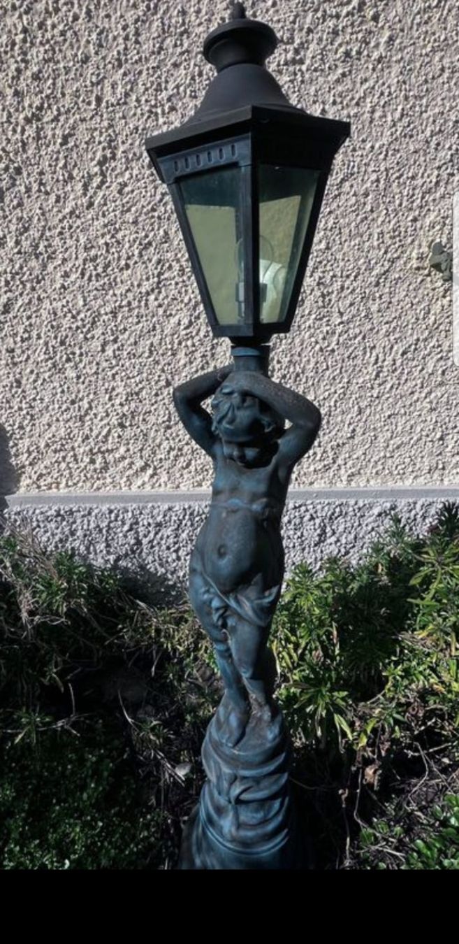 Lampen: Engellampe - Gartenlampe mit Engel - Putti - Putte - Garçon – Gebraucht aus Staufen von jasminm01 3