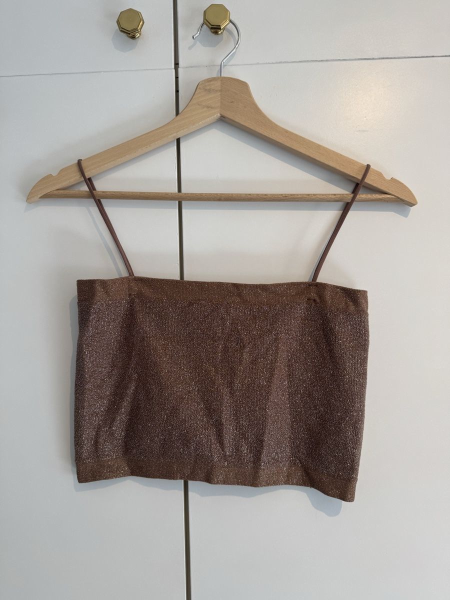 Top: Top Subdued brillant marron - Taille M – Usato da Genève venduto da sar_852v 2