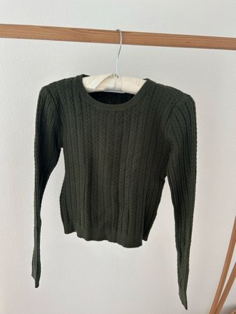 Strickpullover in Olivgrün TU (XS-S)