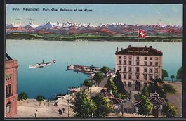 Neuchâtel, Port-Hotel Bellevue et les A