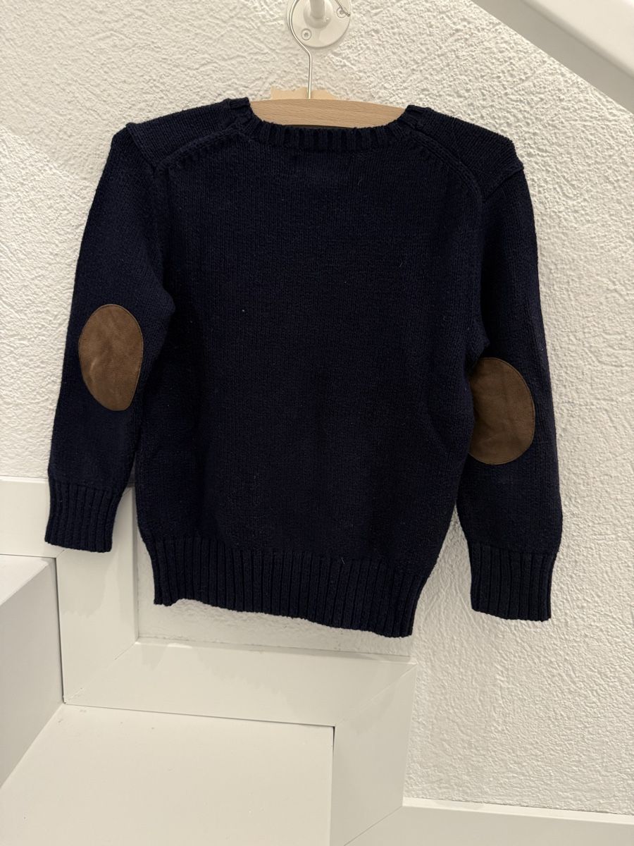 Ralph Lauren Maglioni & Felpe: Ralph Lauren Pulli Gr. 5, Dunkelblau mit Ellbogenflicken – Usato da Ebikon venduto da InesUndElf 1