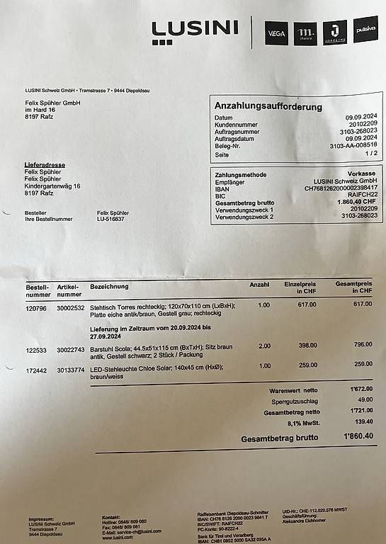 Ensemble table et chaises: Bartisch mit 4 Stühlen  – D'occasion à Unteriberg par Paradies777 3