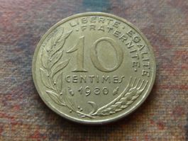 FRANCE  10 Centimes  1980