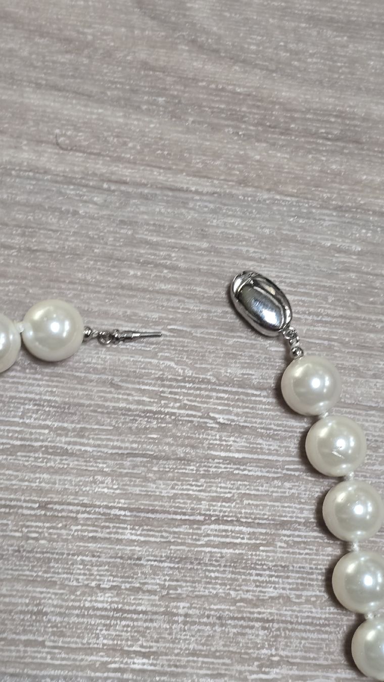 Perlen (unechte): Collier de perles élégant - fermoir argent 0.925 – Gebraucht aus Cressier NE von Oldwatch94 6