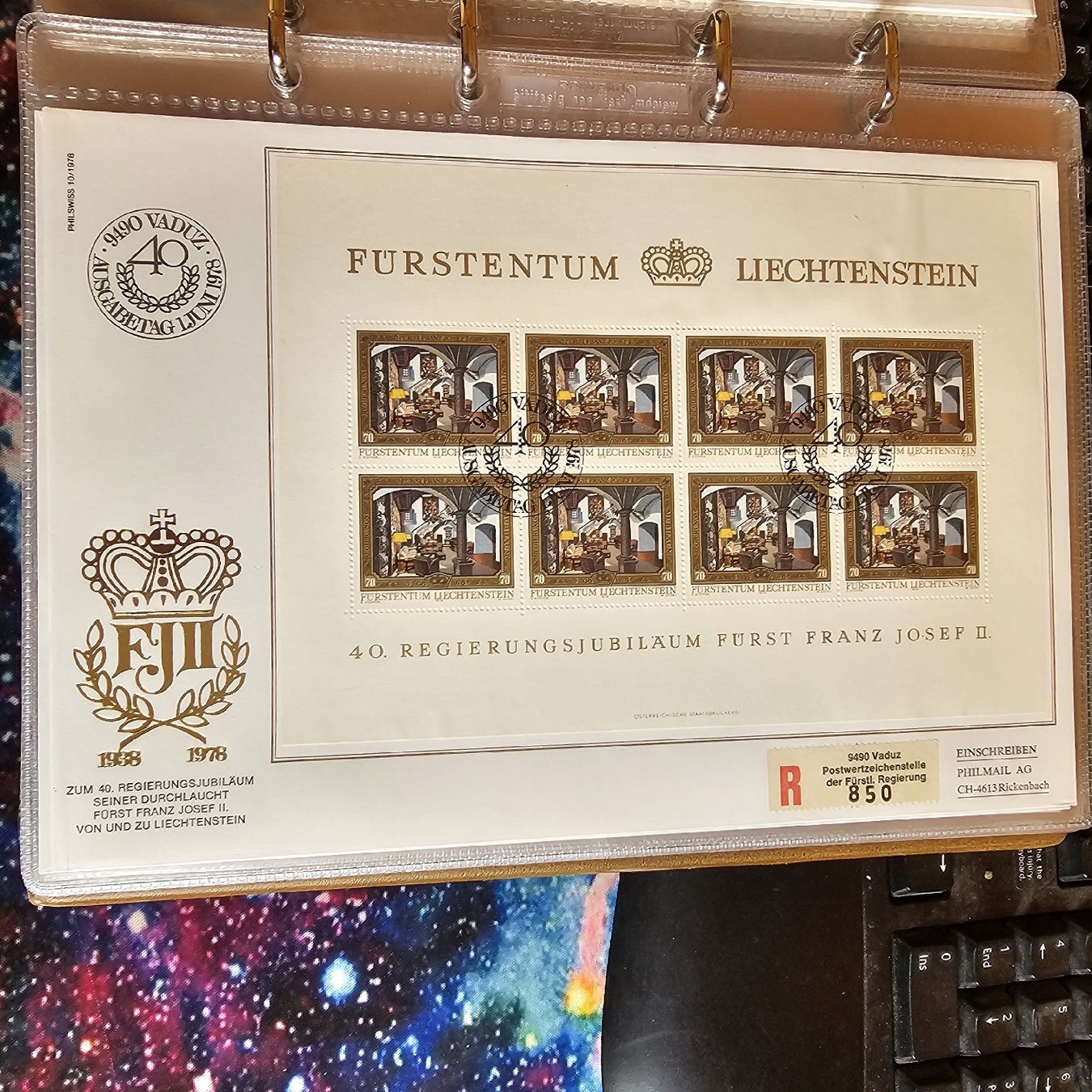 Alle Briefmarken: FÜRSTENTUM LIECHTENSTEIN R.FDC KL.BOGEN – Gebraucht aus Dintikon von bonita099 3