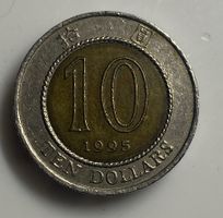 Pièce Hong Kong 10 Dollar 1995