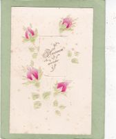 Kitsch Blumen Heureuse Année  Reliefkarte 1909