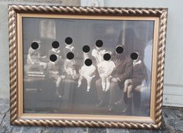 Antikes Foto mit gewelltem Holzrahmen Rahmen