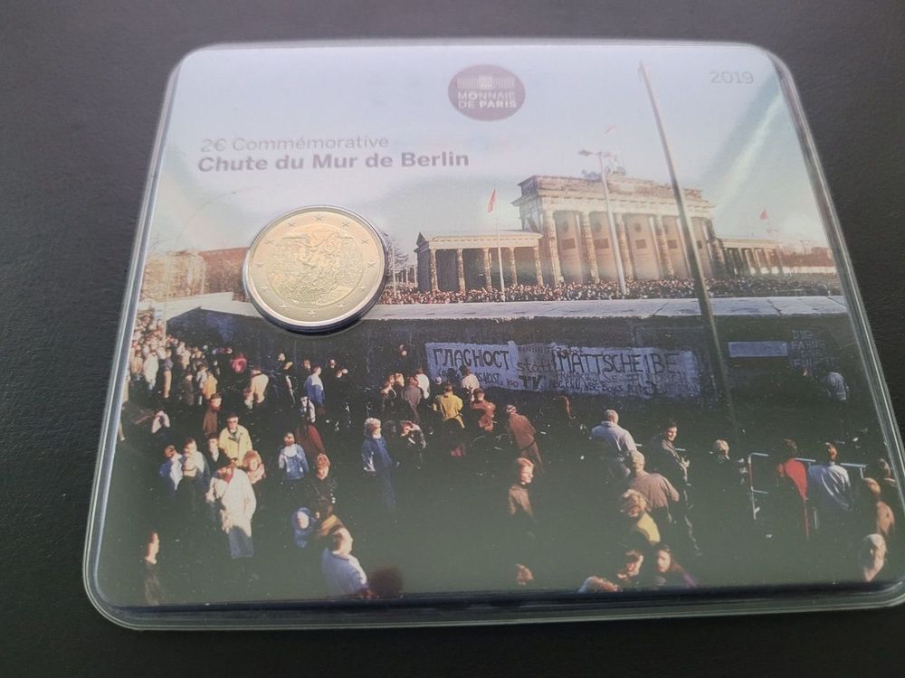 2 Euros Commémorative France 2019 - Chute Du Mur De Berlin - SUP Sous Capsule