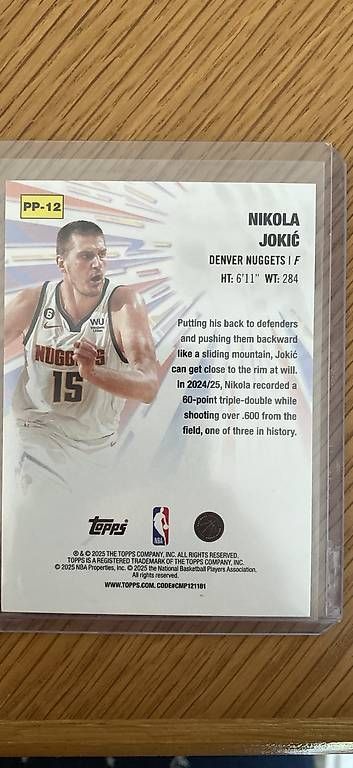 Topps Carte collezionabili: Nikola Jokic Topps Power Players – Usato da Boningen venduto da chregu90 1