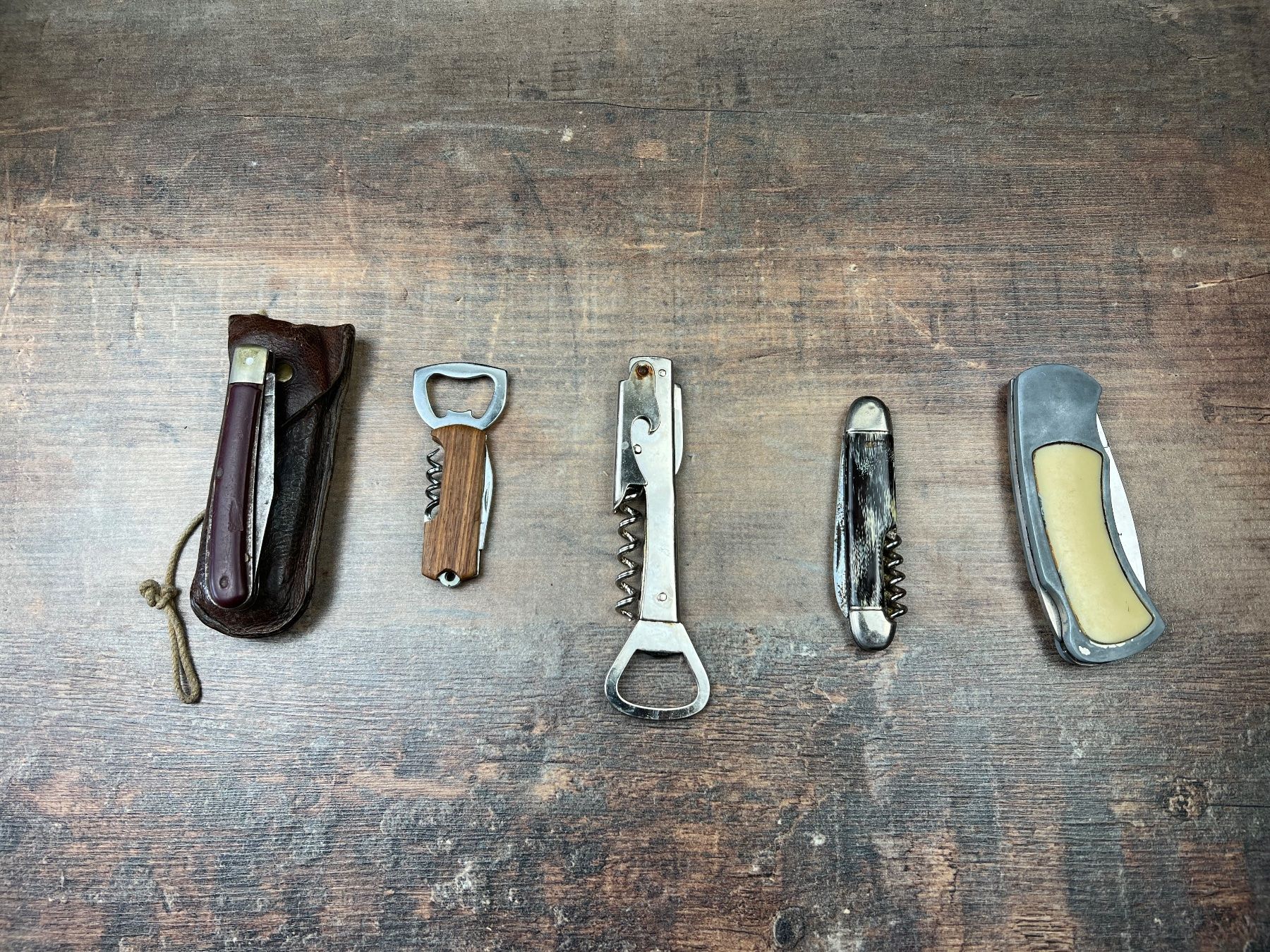 Taschenmesser: Alte Messer Klappmesser Sackmesser Flaschenöffner set – Gebraucht aus Hallau von R.R.91 1