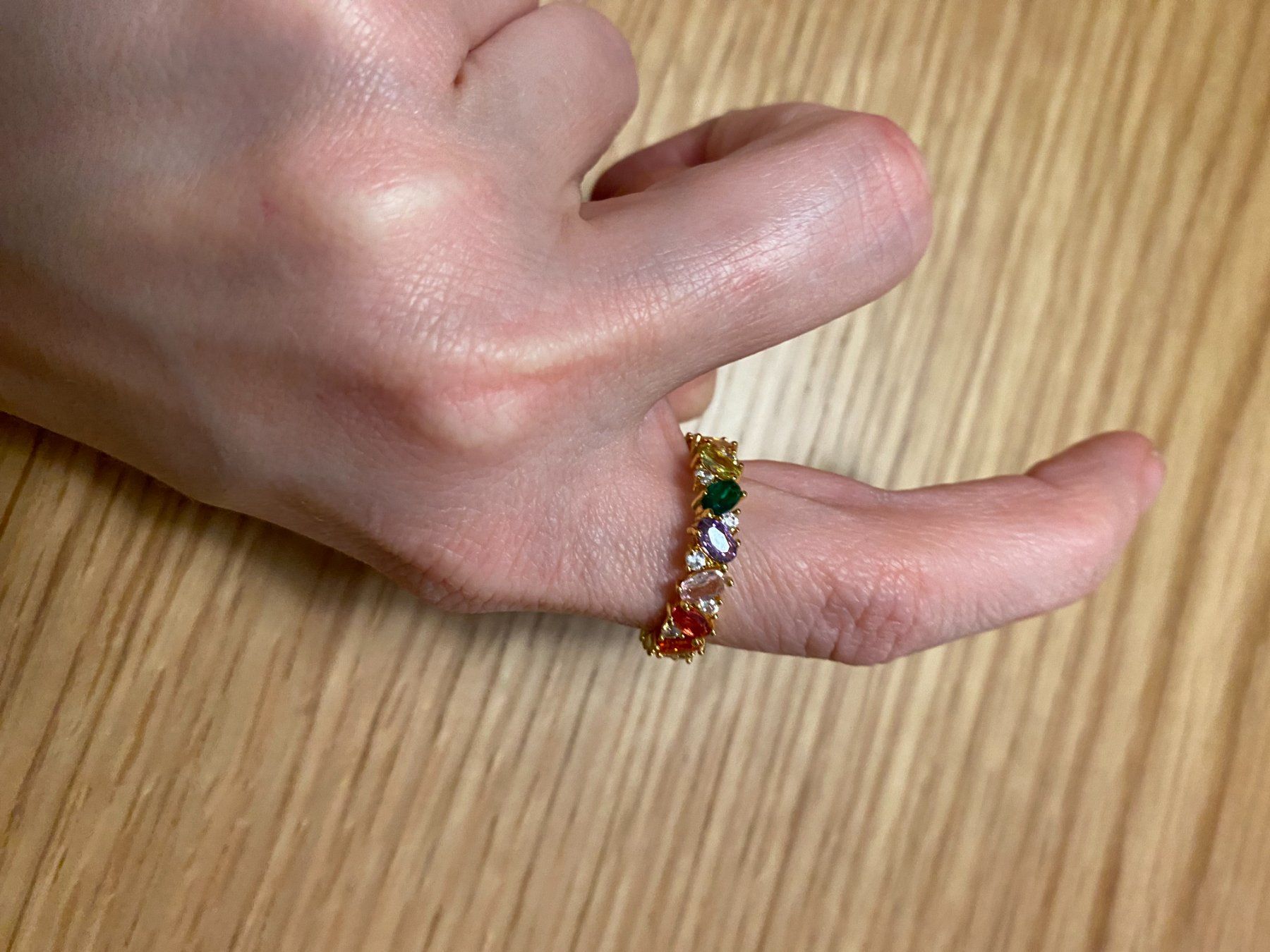 Anelli: Wunderschöner Ring mit mehrfarbigen Kristallen – Nuovo (secondo la descrizione) da St. Gallen venduto da art_pn78 4