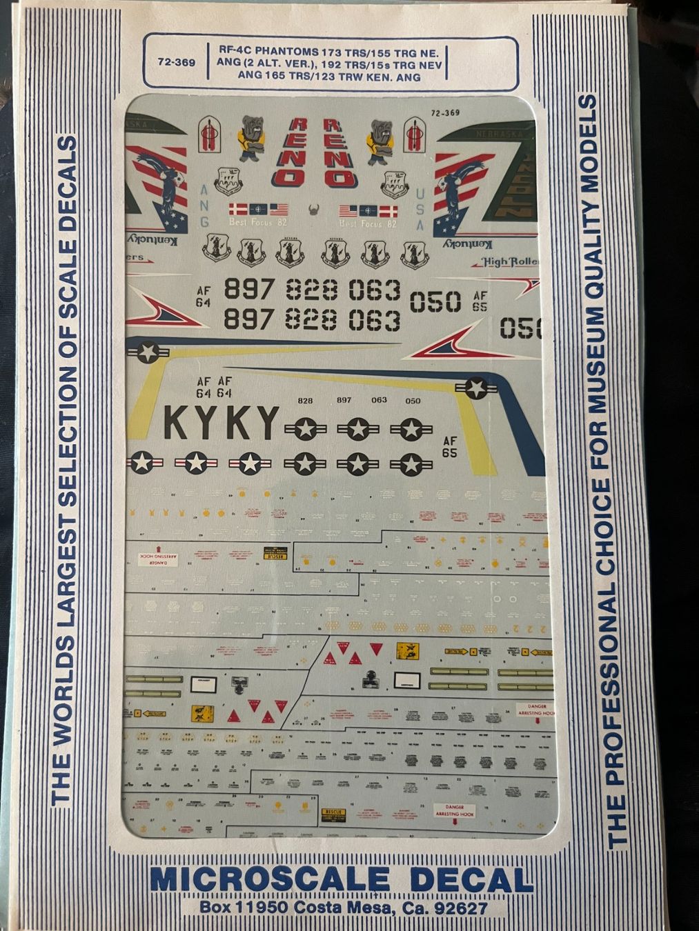 Kits de montage: 1:72 Decals RF-4C Phantom (Microscale 72-369) – Neuf (Voir description) à Ennenda par Oo1-Zuni