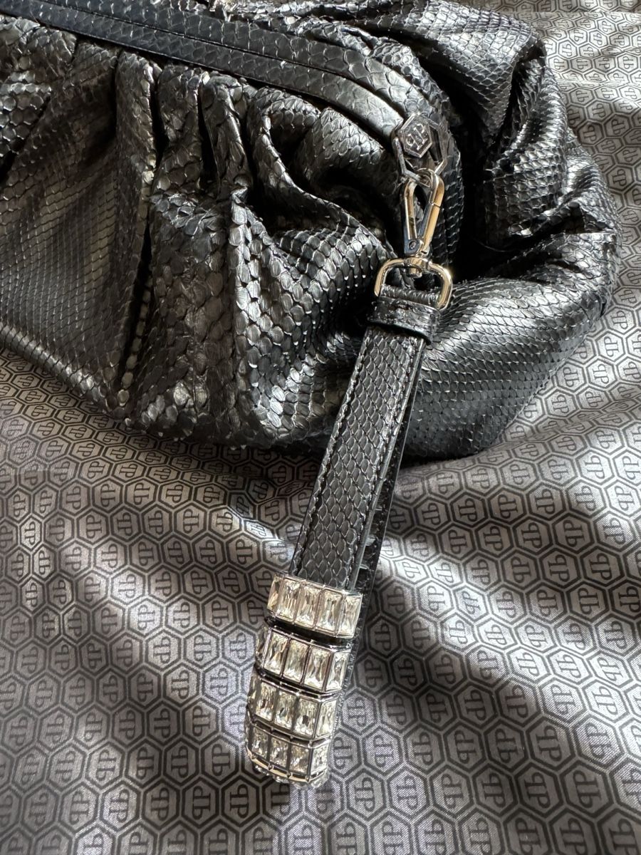 Philipp Plein Borse da donna: Philipp Plein Pythonleder Clutch Bag mit Nappa – Nuovo (secondo la descrizione) da Seon venduto da noe_zz6w 2