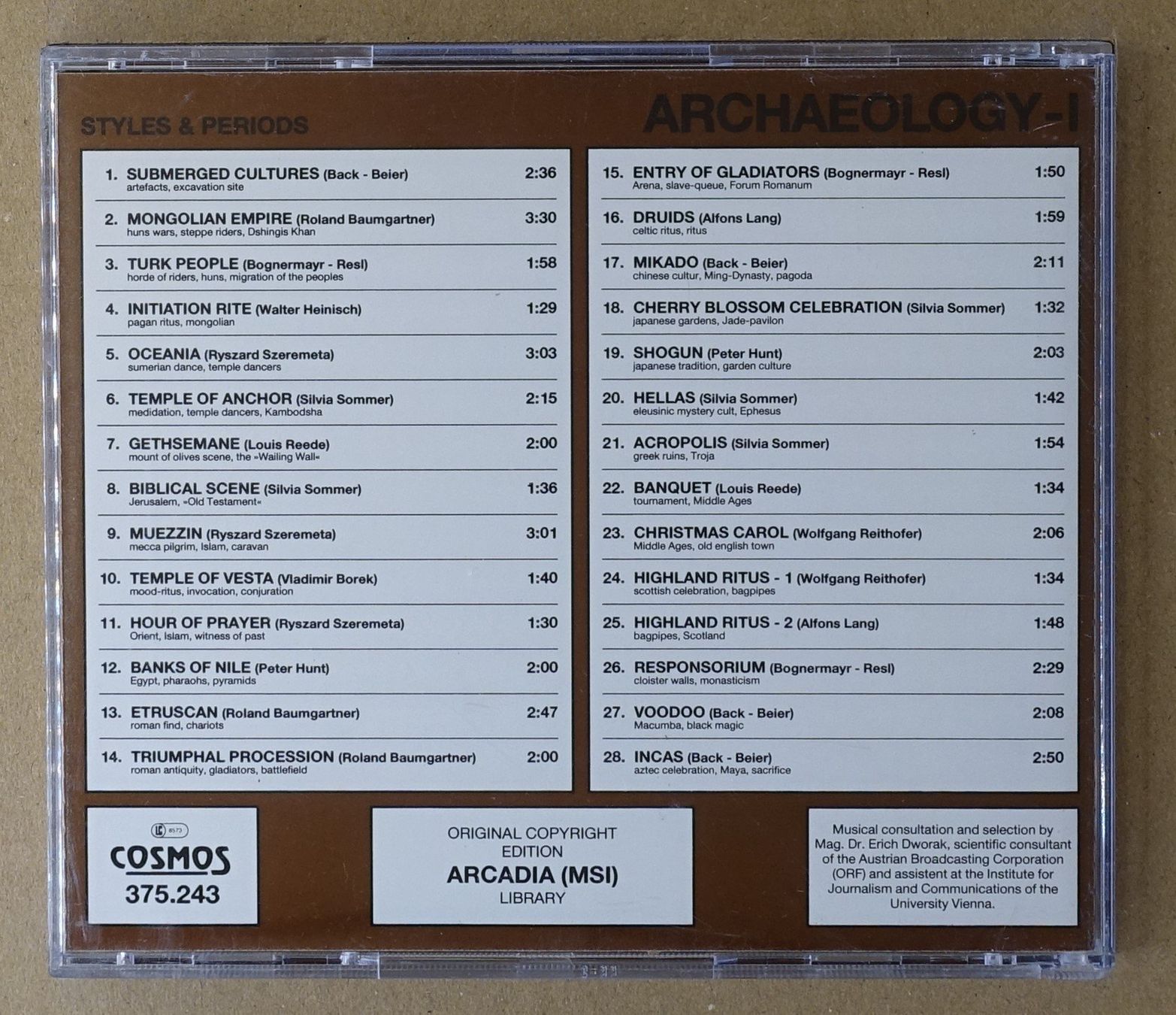 CD: Archäologie - Archaeology 1 - D17 – Usato da Sessa venduto da discoverymedia 1