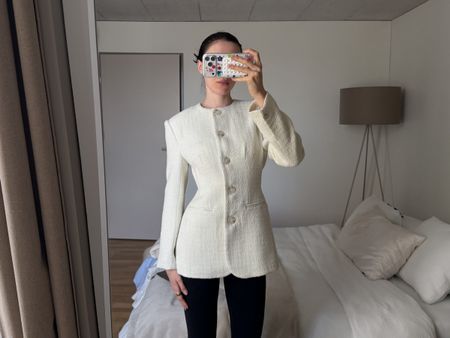 Fitted Tweed Blazer