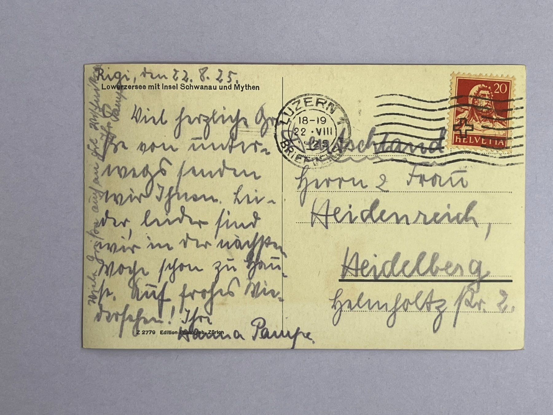 Cartes postales: Lowerzersee mit Insel Schwanau – D'occasion à Steg VS par danwer74 1