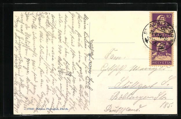 Cartoline postali: St. Moritz, Pension Surley, Teilansicht – Usato da Berlin venduto da bartko-reher 1