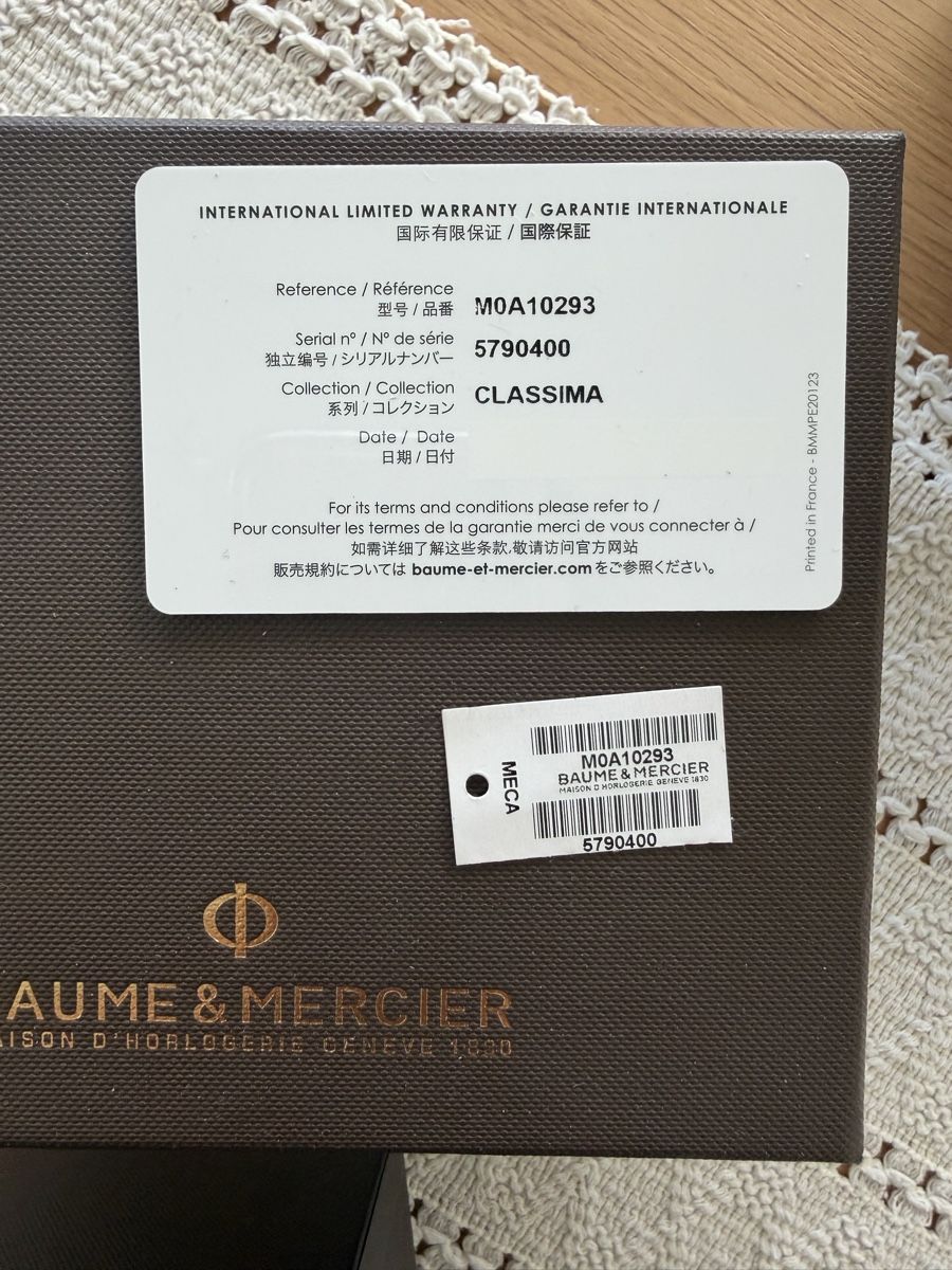 Baume & Mercier Uhren: Baume & Mercier Classima 40mm M0A10293 – Gebraucht aus Cernier von 1234V 1