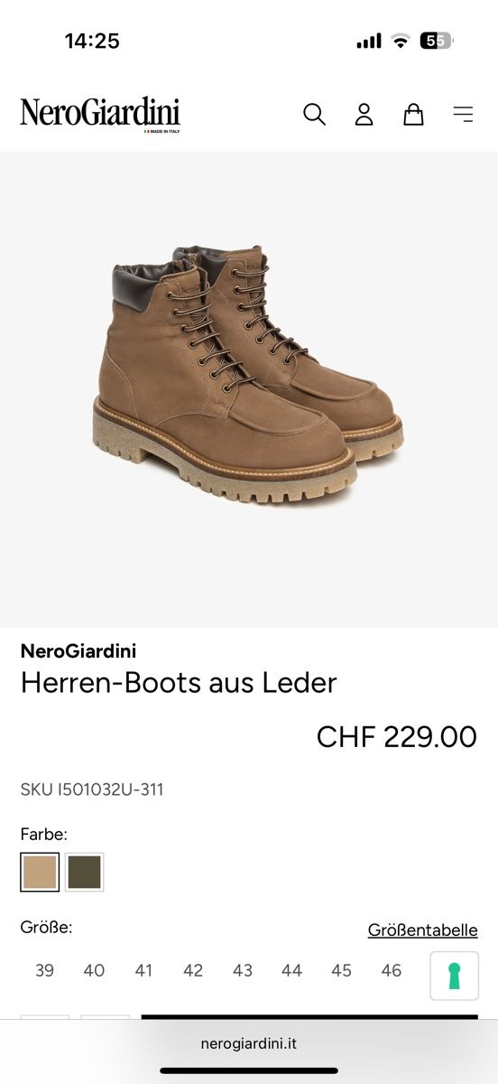 Scarpe da uomo: NERO GIARDINI BOOTS HERREN – Usato da Kölliken venduto da deleina 7