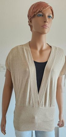 Elegantes schimmerndes Sommer-Top in Gold, Gr. M