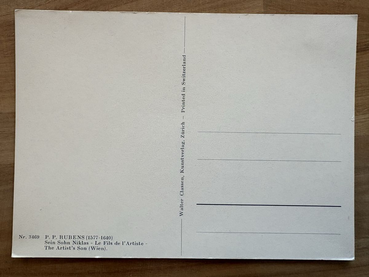 Cartoline postali: AK mit Kunst von P. P. Rubens – Usato da Rümlang venduto da Kartenpost1 1