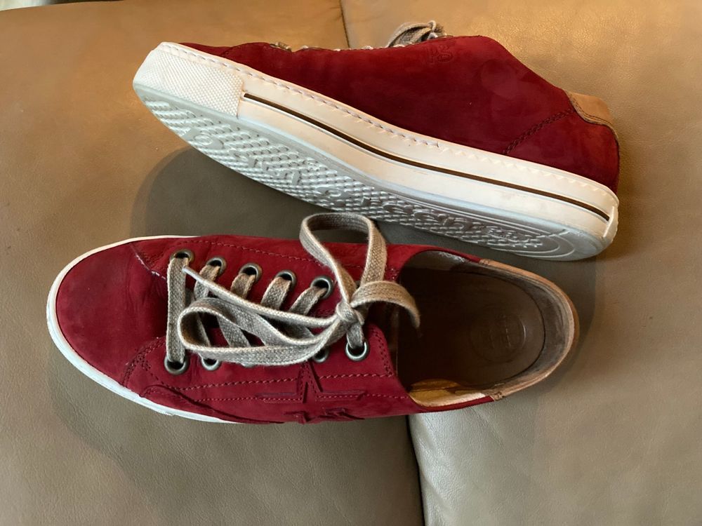 PAUL GREEN Sneakers Gr. 5 38 rot Nubuk supersoft guter Zus Acheter sur Ricardo