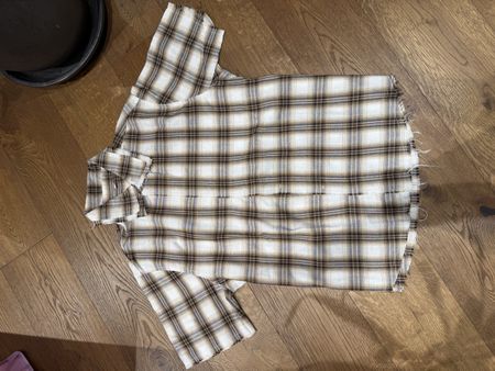 Cremefarbenes Herren Hemd, Holzfäller Style, Grösse M