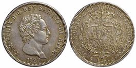 Italien, 5 Lire 1827 Genova (01)