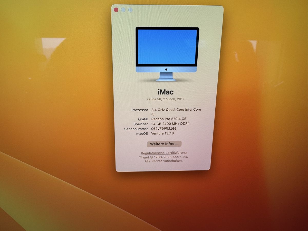 Apple PC: iMac 27-Zoll, 2017, 3.4 GHz Quad-Core Intel Core i5 – Usato da Niederrohrdorf venduto da Krambamboli 1