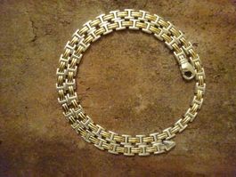 Kette Bicolor Buchstabe "H" / 925 Silber