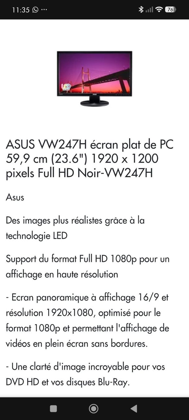 Asus Monitor: Ecrans ordinateur – Usato da Grugnay (Chamoson) venduto da Murphy2019 1