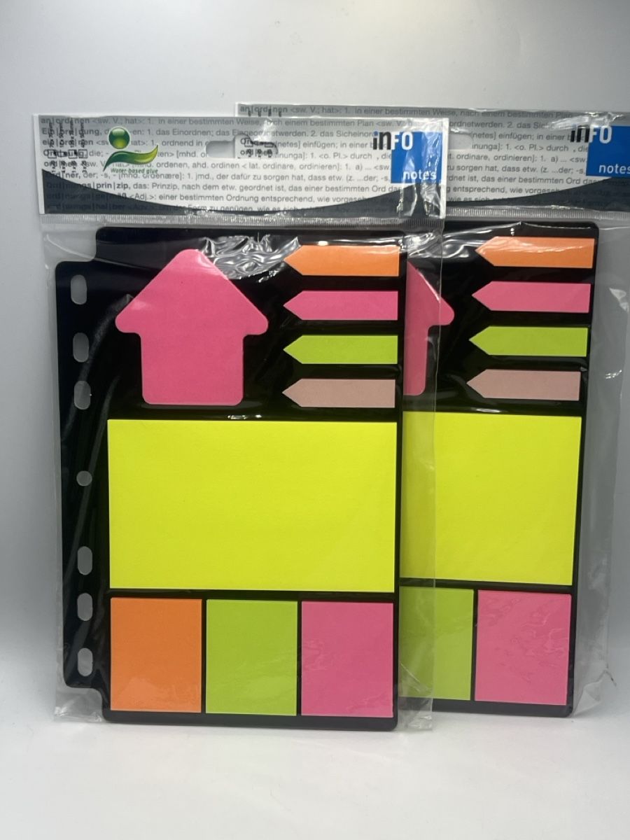 Sticker: Info Notes Haftnotizen Neonfarben 2 Stk. Neu & Original 50 – Nuovo e nell'imballaggio originale da Emmen venduto da VK-Retail