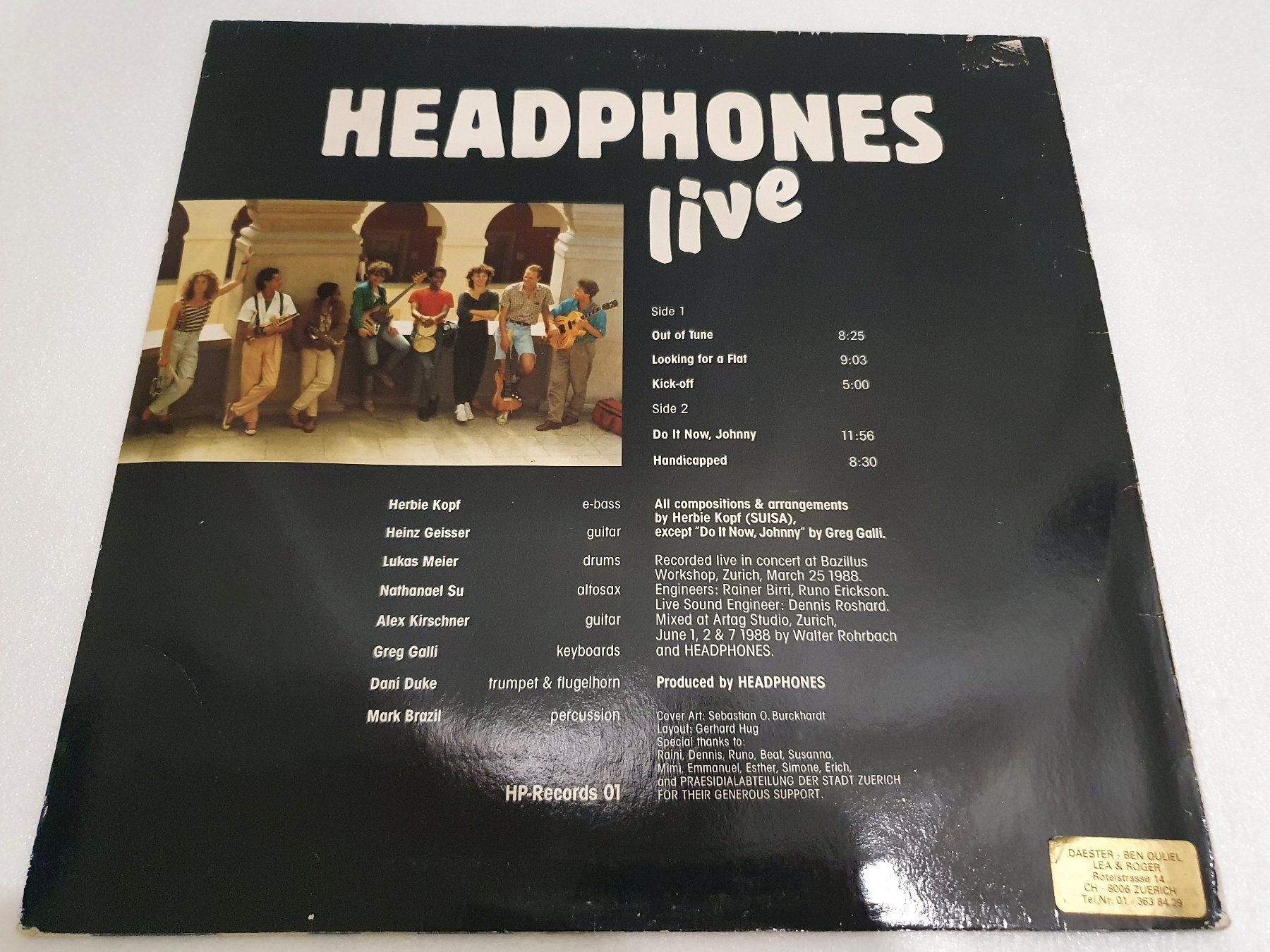 Dischi in vinile: Headphones – Live – Usato da Uster venduto da Vinyl-Leidenschaft 1