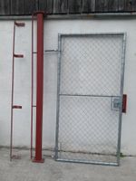 Gittertüre Maschendraht mit Abtrennwand H224 bis H245cm