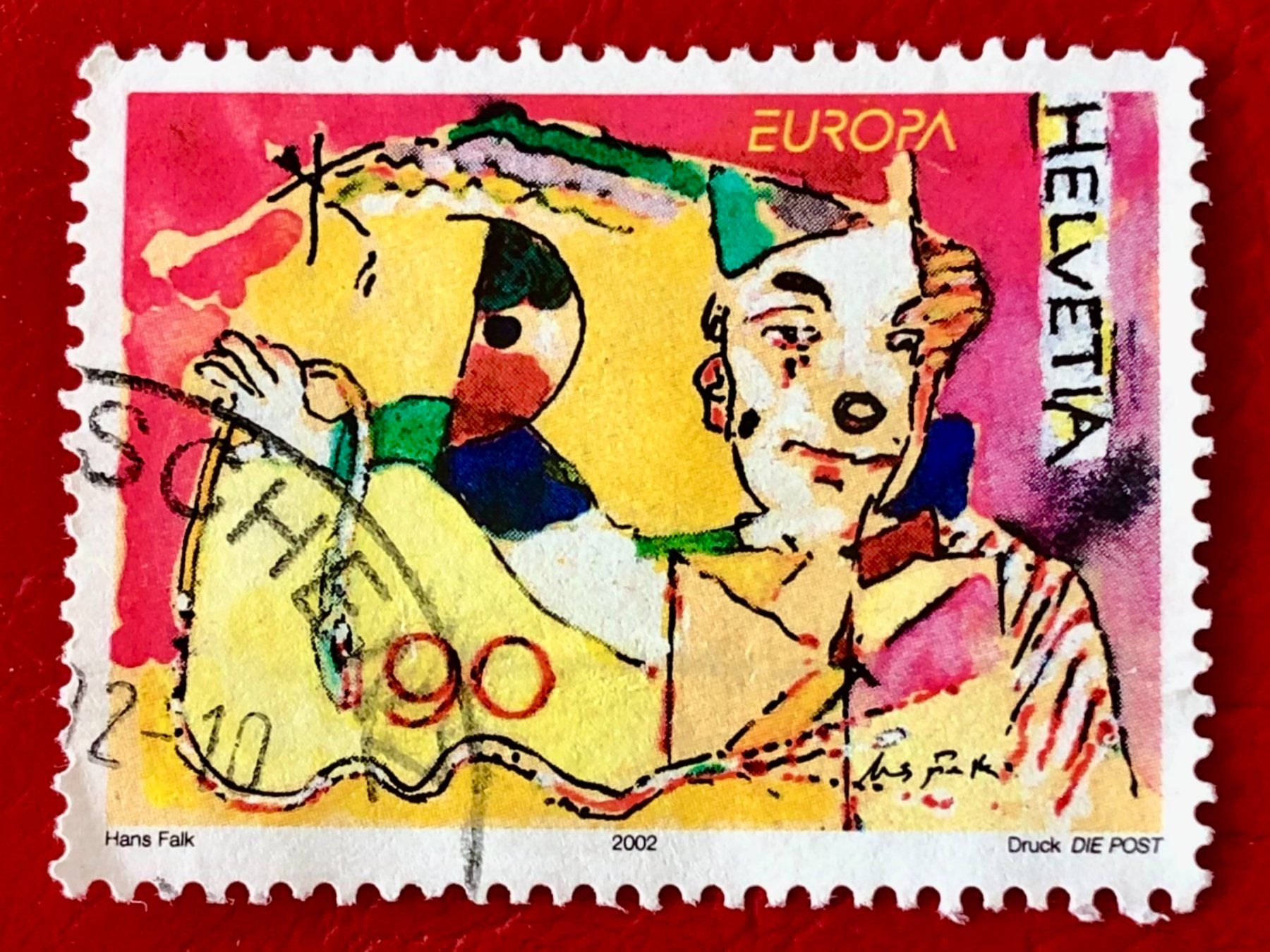 Tutti i francobolli:  Nr.1052 Clown mut Requisiten  GESTEMPELT  2002    – Usato da Aarau venduto da Billa007