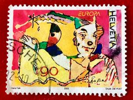  Nr.1052 Clown mut Requisiten  GESTEMPELT  2002   