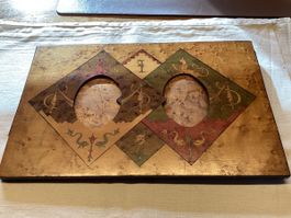 Cadre ancien en marqueterie 28 x18 cm.objet rare