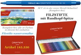 185.330 Caran d'Ache Fibralo Set 30 Filzstift mit Rundspitze