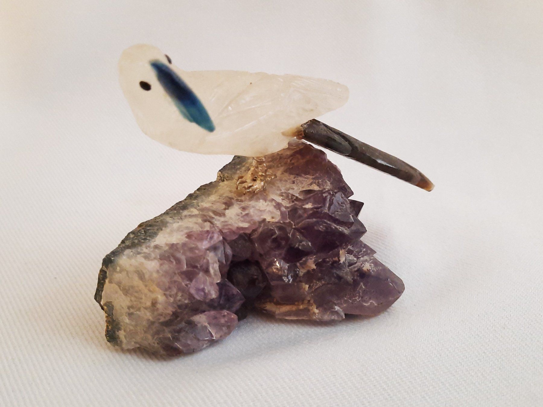 Minéraux & Lithothérapie: 2 Amethyst mit Papagei – D'occasion à Beinwil am See par Restwert_Beinwil 3